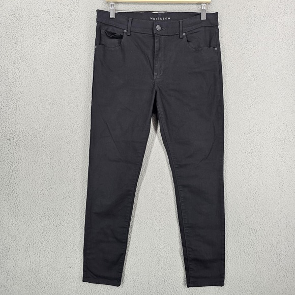 Mott & Bow Denim - Mott & Bow Jeans Womens 32x28 Black Mid Rise Skinny Stretch Denim Pants